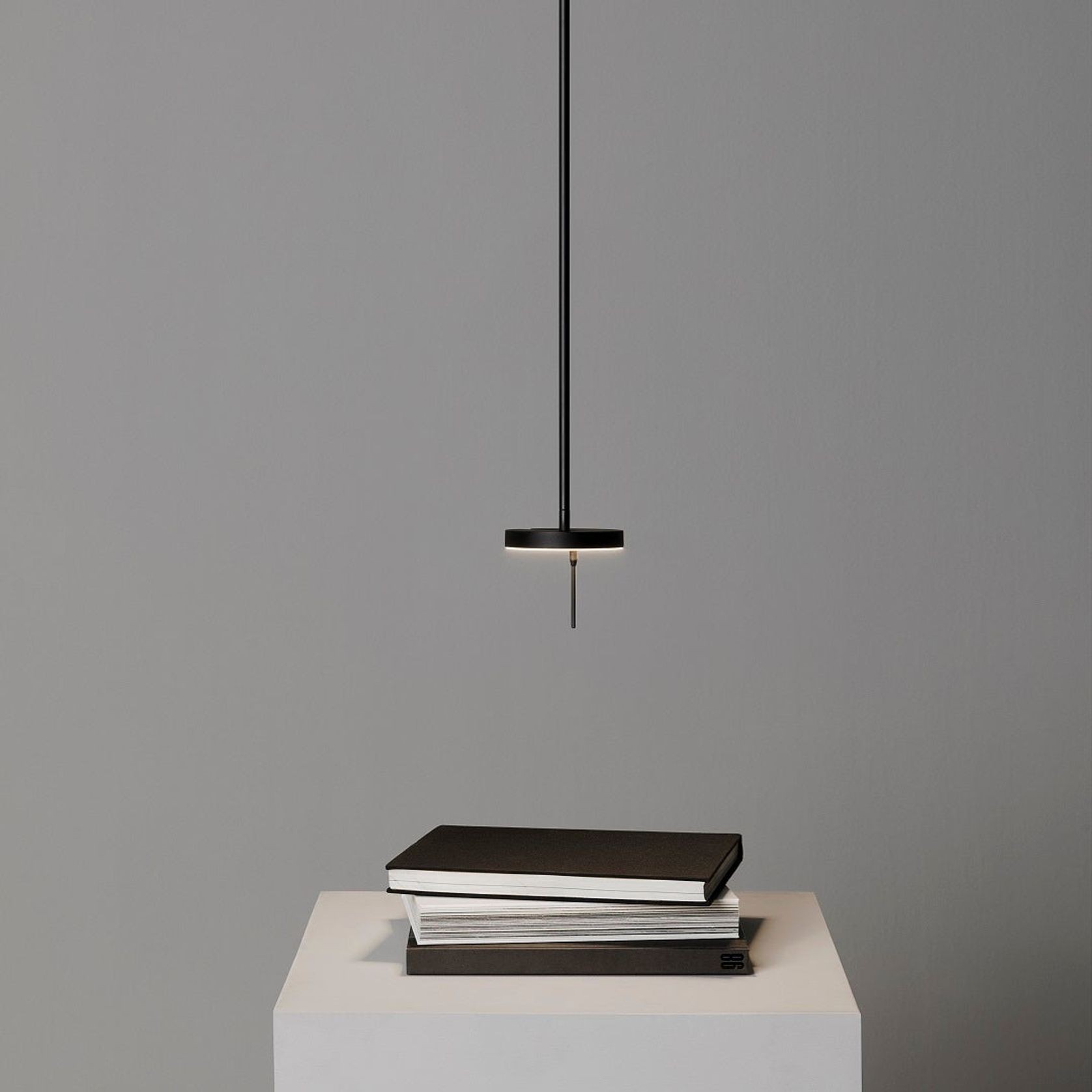 Rolla 1 Light Pendant in Matte Black gallery detail image