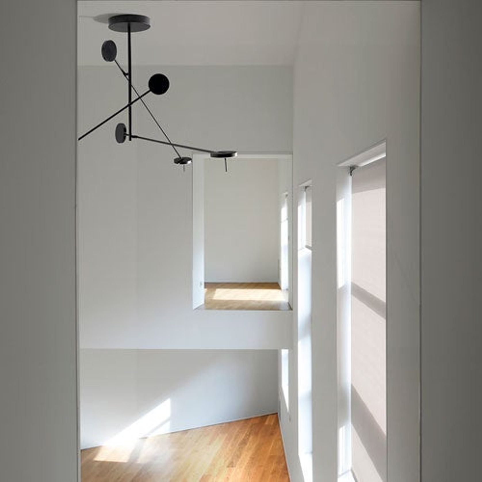 Rolla 3 Light Pendant in Matte Black gallery detail image