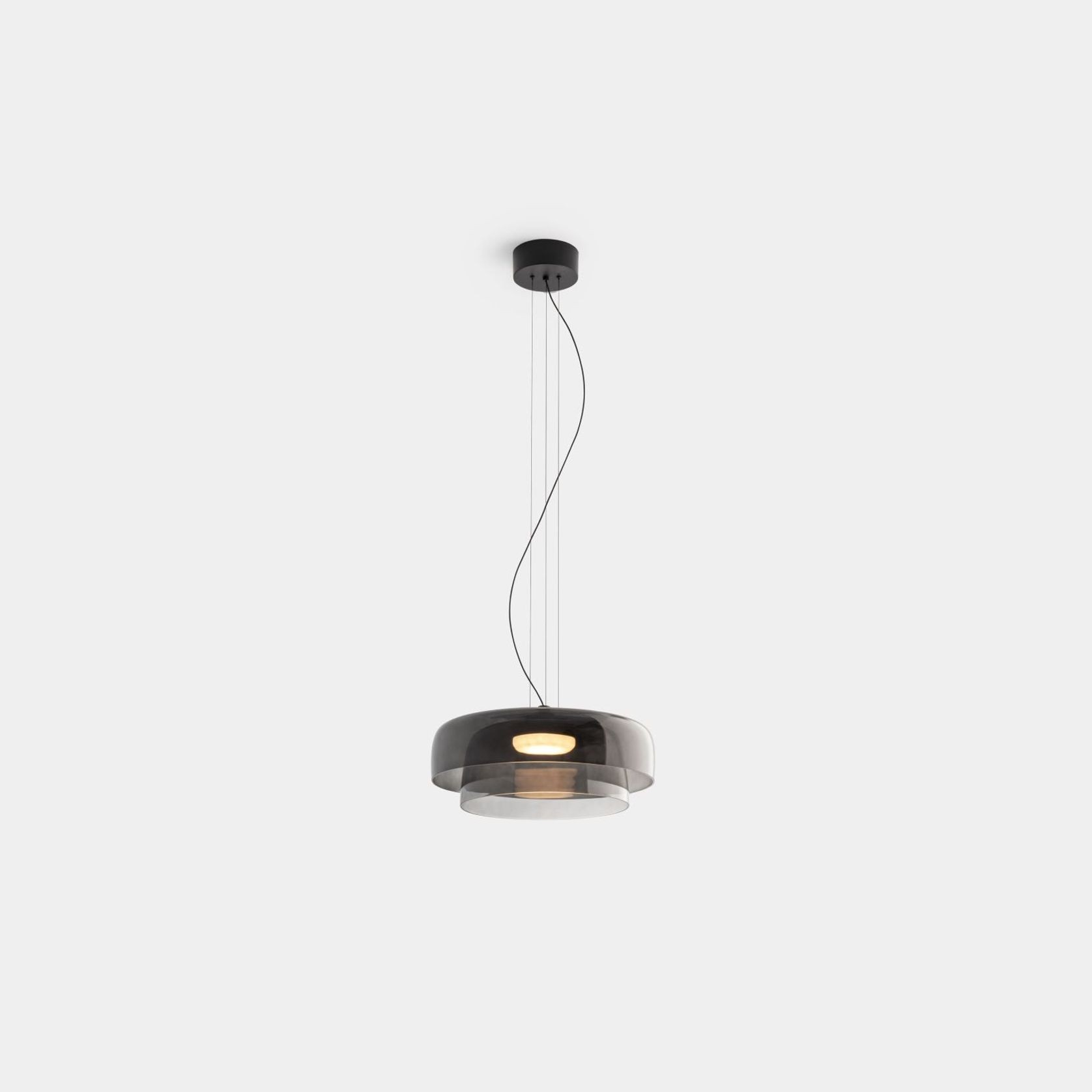 Lark 2 Shade Pendant - 42 cm in Fume gallery detail image