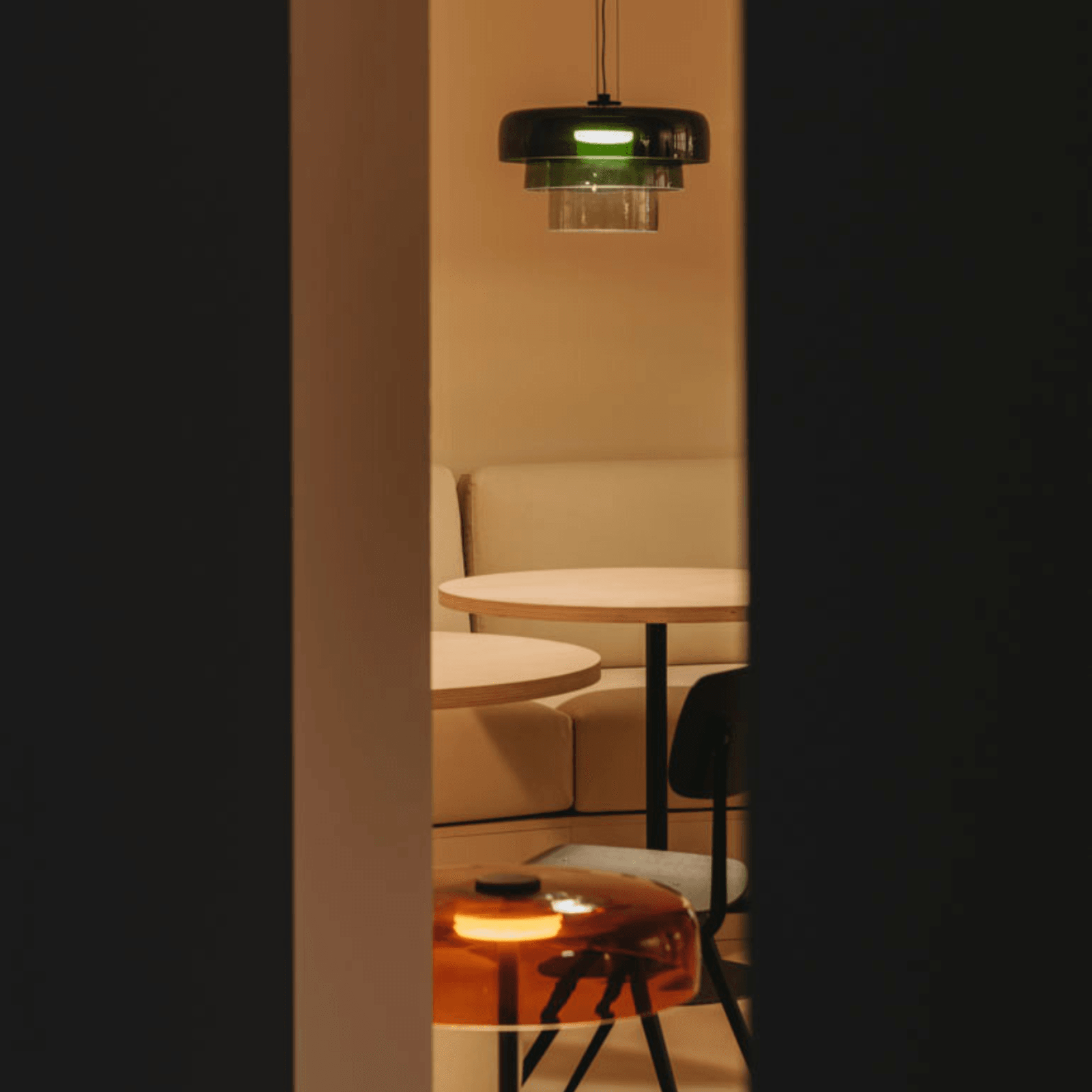 Lark 3 Shade Pendant - 42 cm in Amber gallery detail image