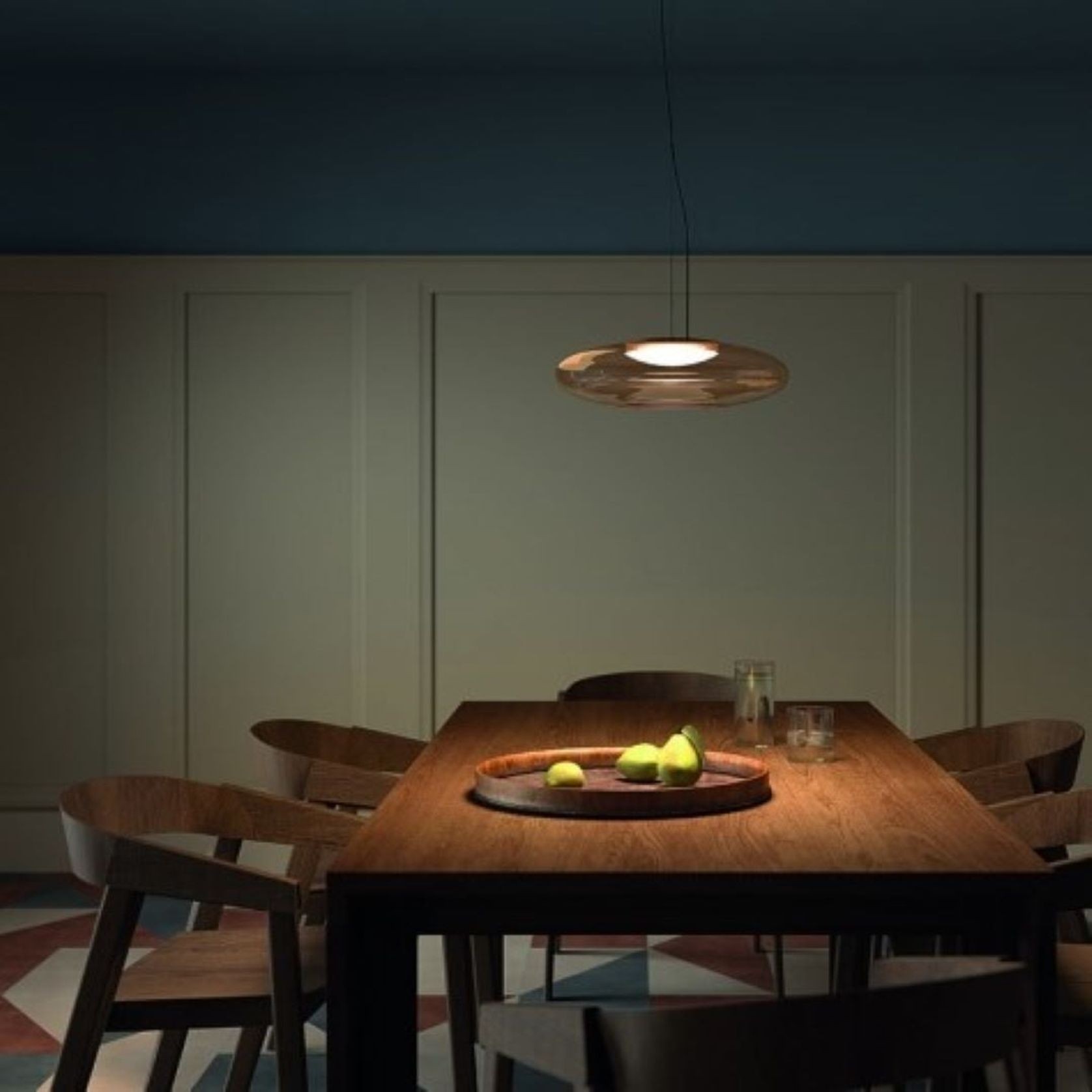 Tori LED Pendant - 40 cm in Amber gallery detail image