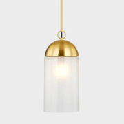 Lumi 1 Light Pendant in Aged Brass gallery detail image