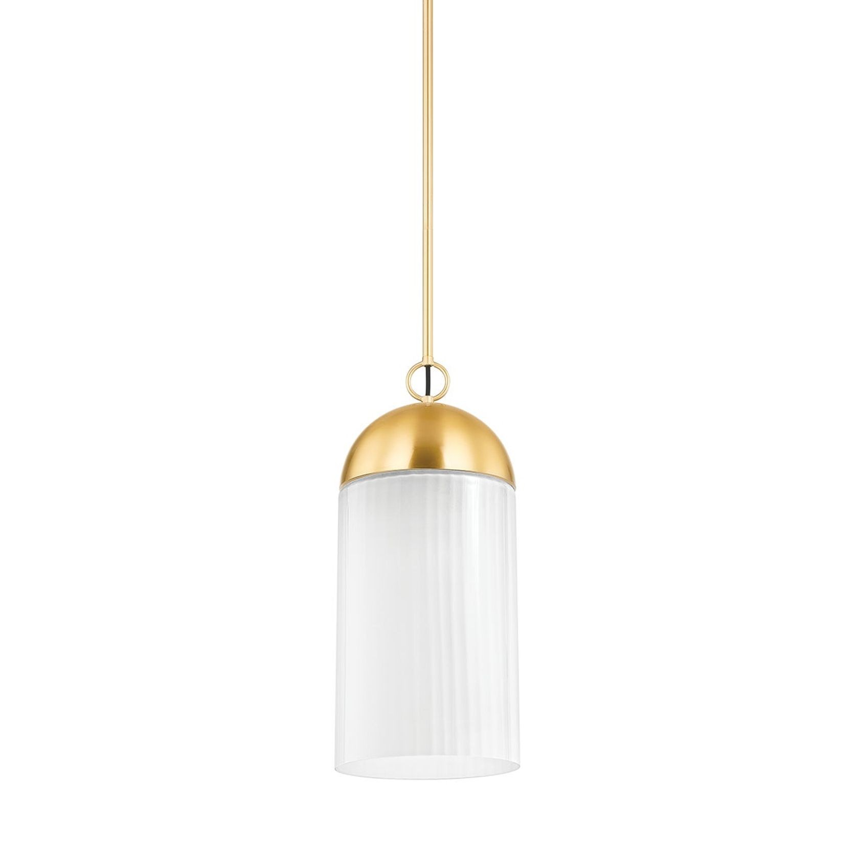 Lumi 1 Light Pendant in Aged Brass gallery detail image