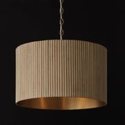 Cody 3 Light Pendant in White Wash & Matte Brass gallery detail image