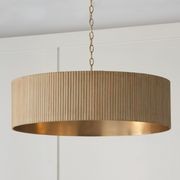 Cody 4 Light Pendant in White Wash & Matte Brass gallery detail image