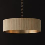 Cody 4 Light Pendant in White Wash & Matte Brass gallery detail image