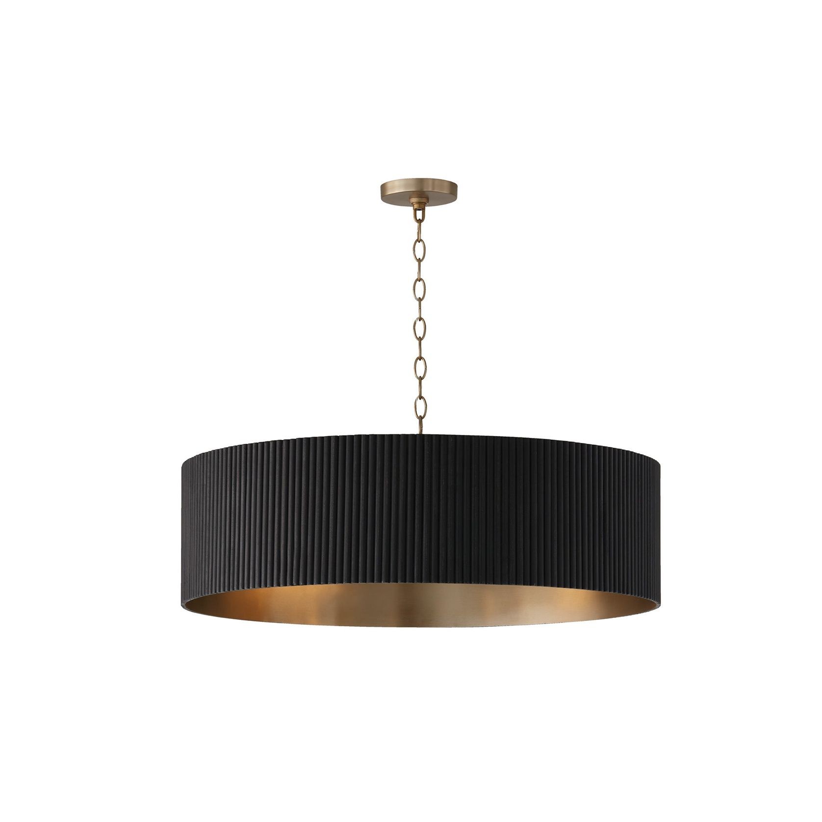 Cody 4 Light Pendant In Black Stain & Matte Brass gallery detail image
