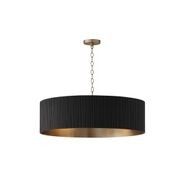 Cody 4 Light Pendant In Black Stain & Matte Brass gallery detail image
