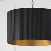 Cody 3 Light Pendant In Black Stain & Matte Brass gallery detail image