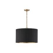 Cody 3 Light Pendant In Black Stain & Matte Brass gallery detail image