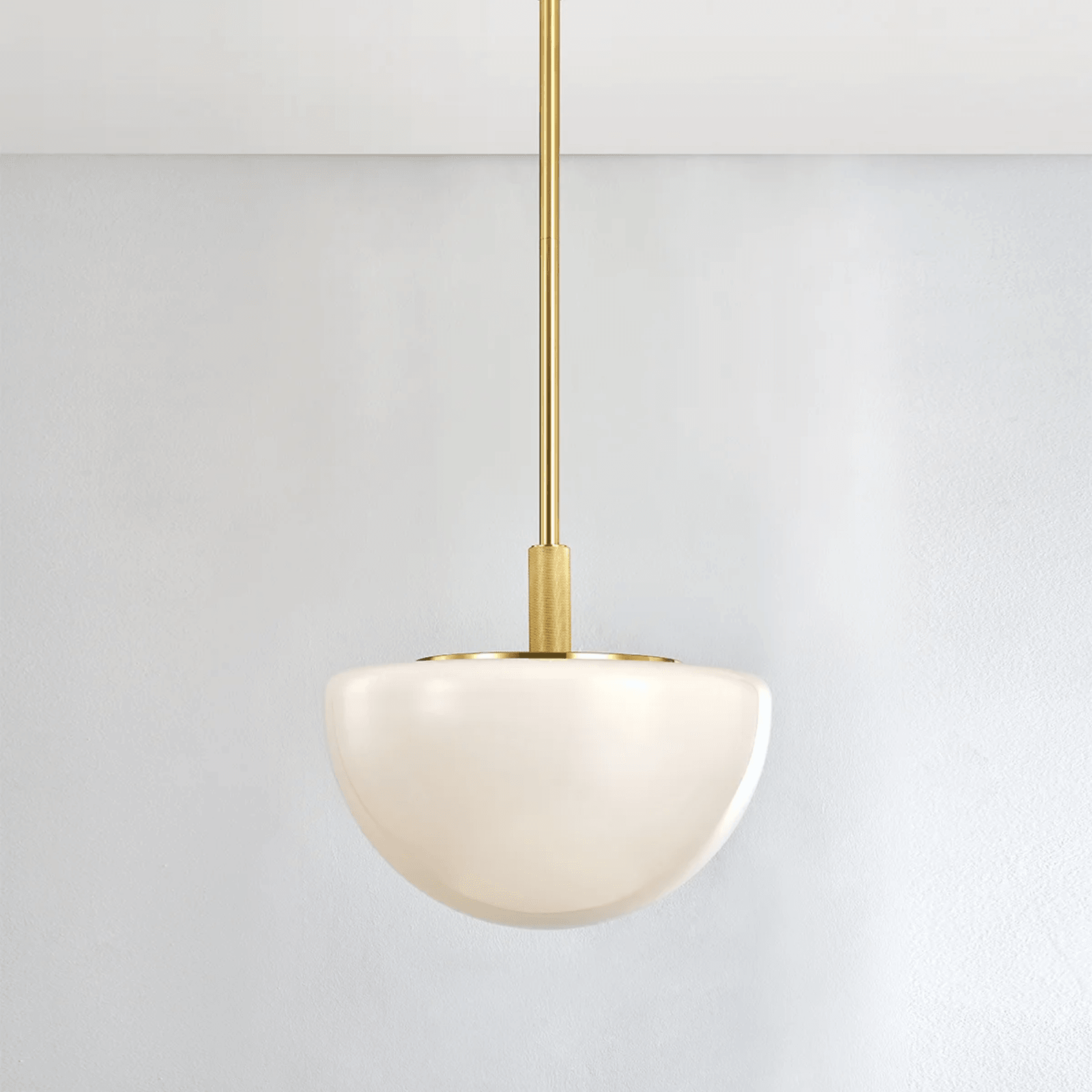 Herman 1 Light Pendant - Large in Aged Brass gallery detail image