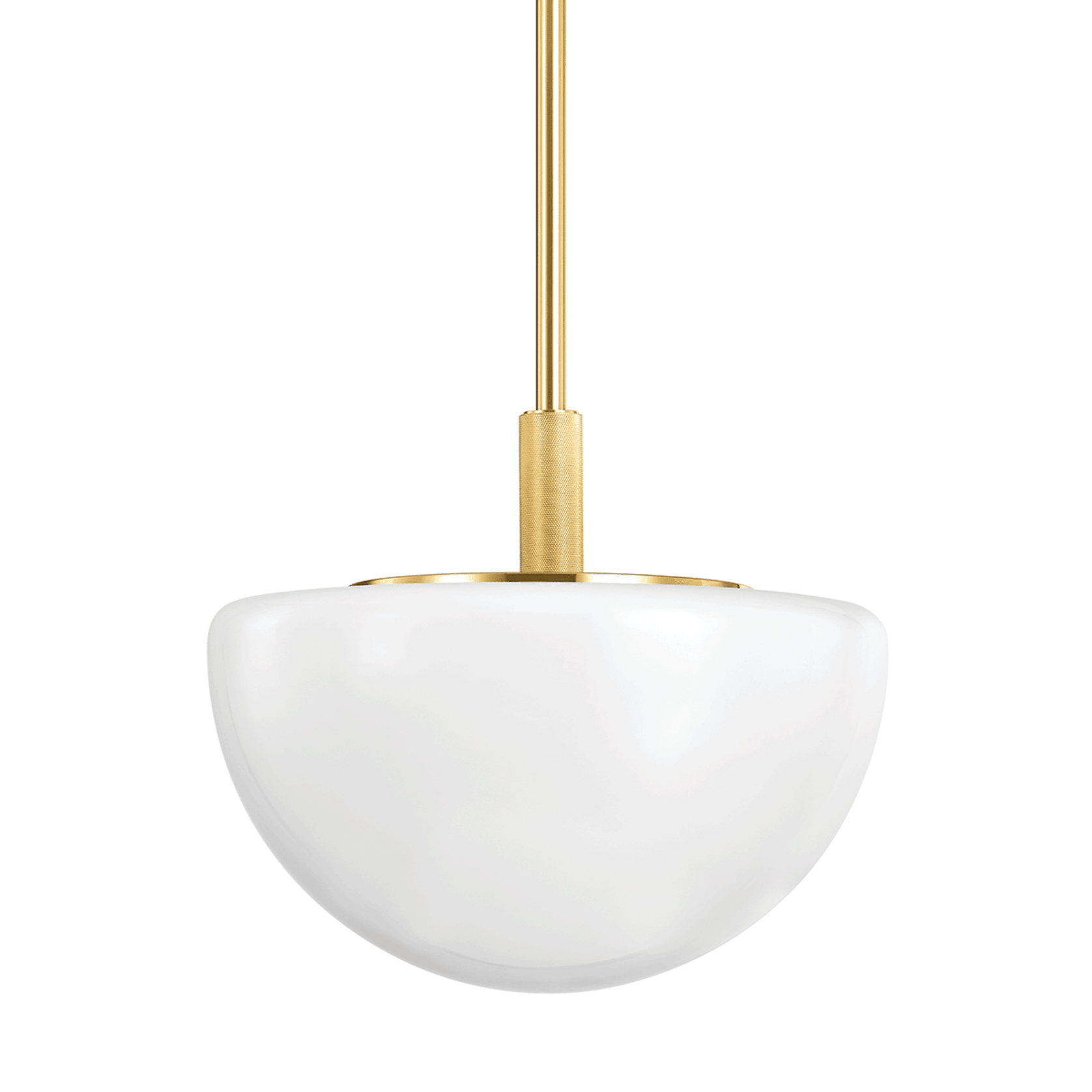 Herman 1 Light Pendant - Large in Aged Brass gallery detail image