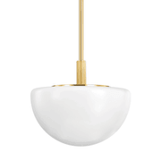 Herman 1 Light Pendant - Large in Aged Brass gallery detail image