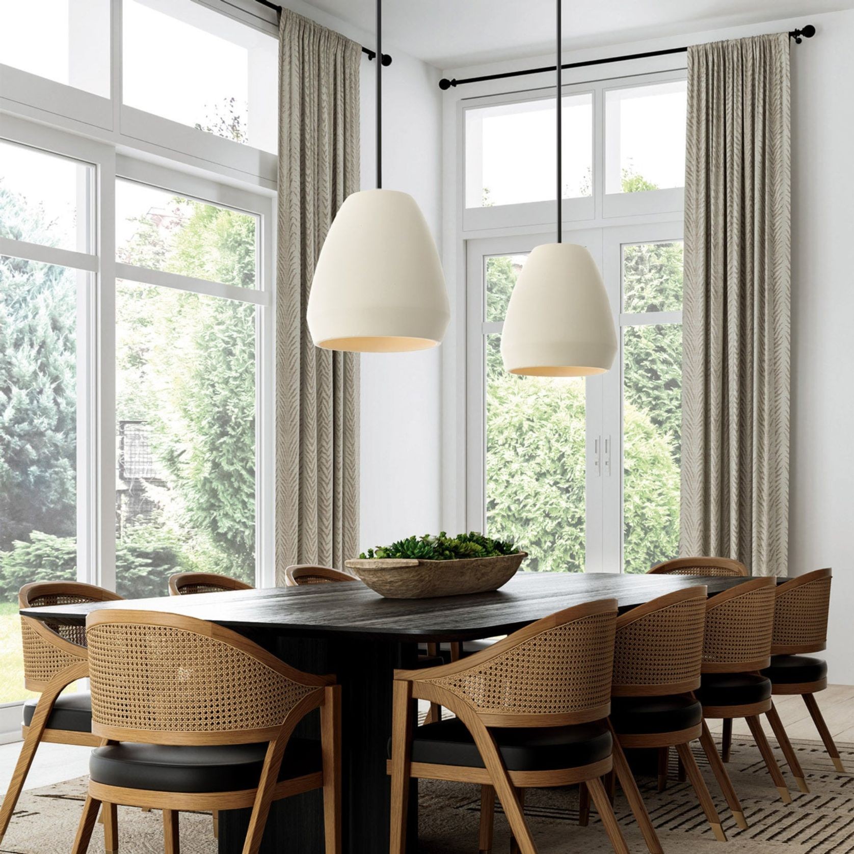 Earth 1 Light Pendant in Terracotta Ivory gallery detail image