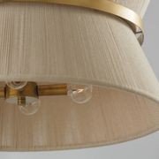 Fisher 8 Light Pendant in Brass & Bleached Rope gallery detail image
