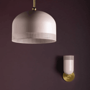 Posie 1 Light Pendant - Large in Natural Dust Pink gallery detail image
