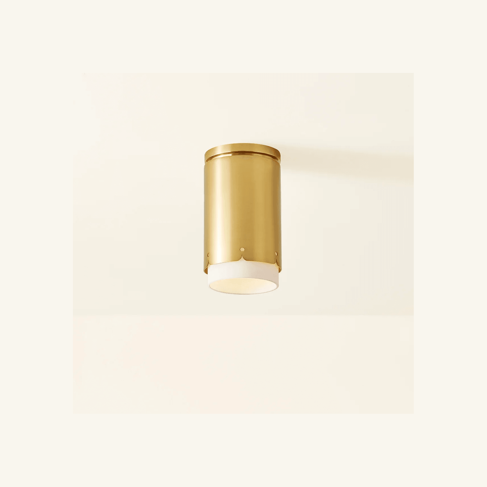 Addie 1 Light Flush Mount In Aged Brass gallery detail image