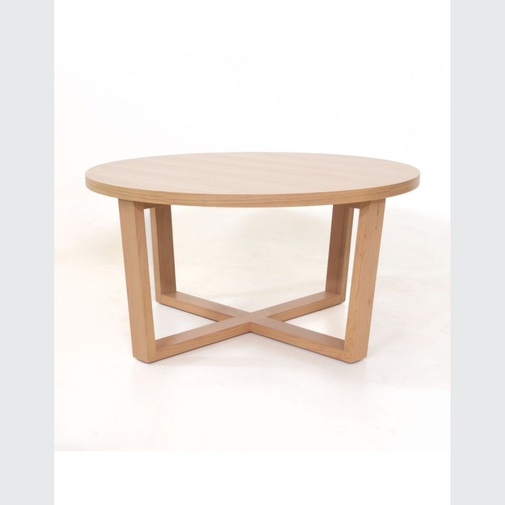 Viva Round Coffee Table, Veneer Top, Clear or Stained gallery detail image