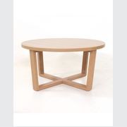 Viva Round Coffee Table, Veneer Top, Clear or Stained gallery detail image
