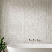 Arctic Tundra Ivory Matt Herringbone Mosaic gallery detail image