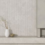 Arctic Tundra Ivory Matt Herringbone Mosaic gallery detail image