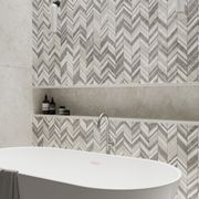 Arctic Tundra Mix Matt Herringbone Mosaic gallery detail image