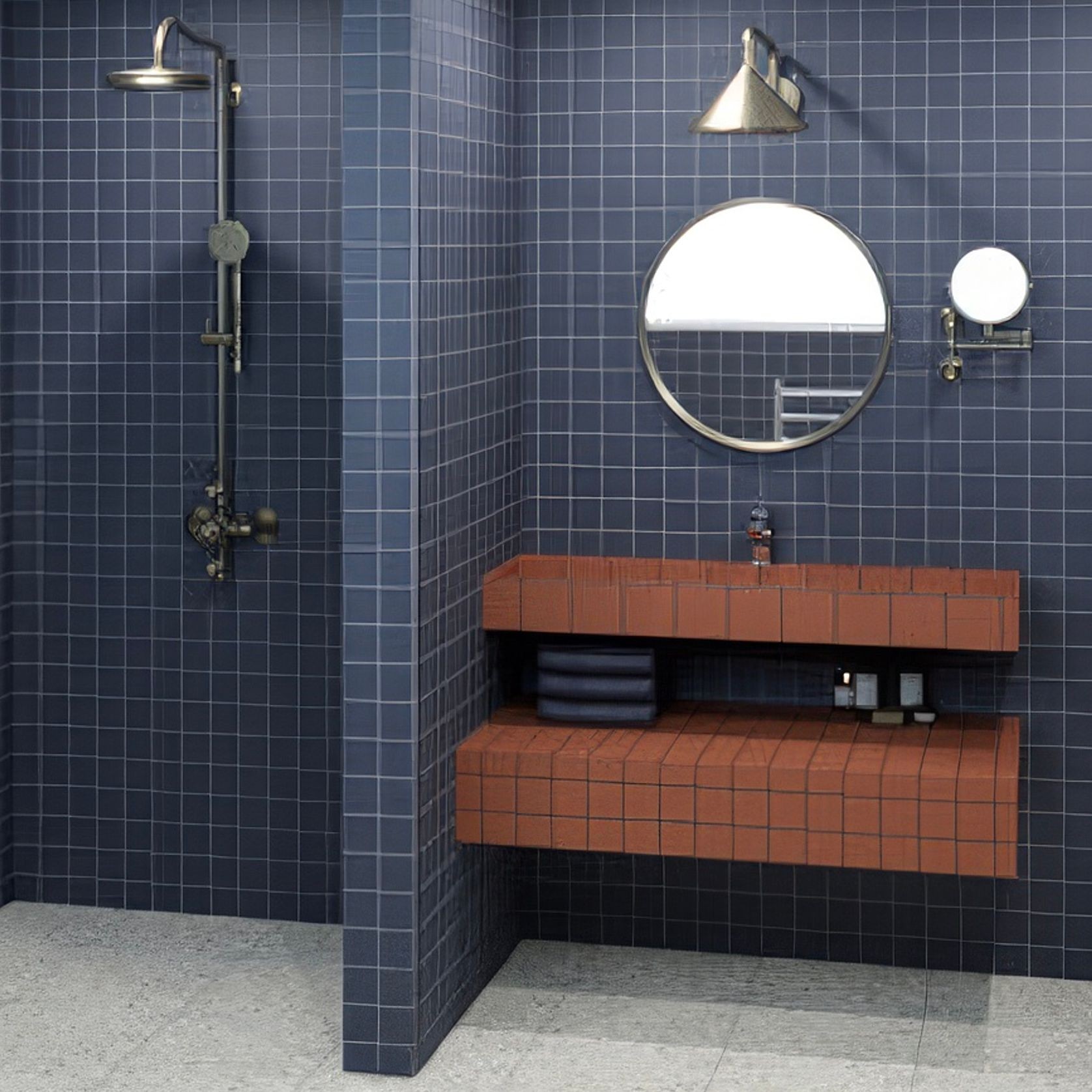 Surfaces Navy Matt 75mm Mosaic gallery detail image
