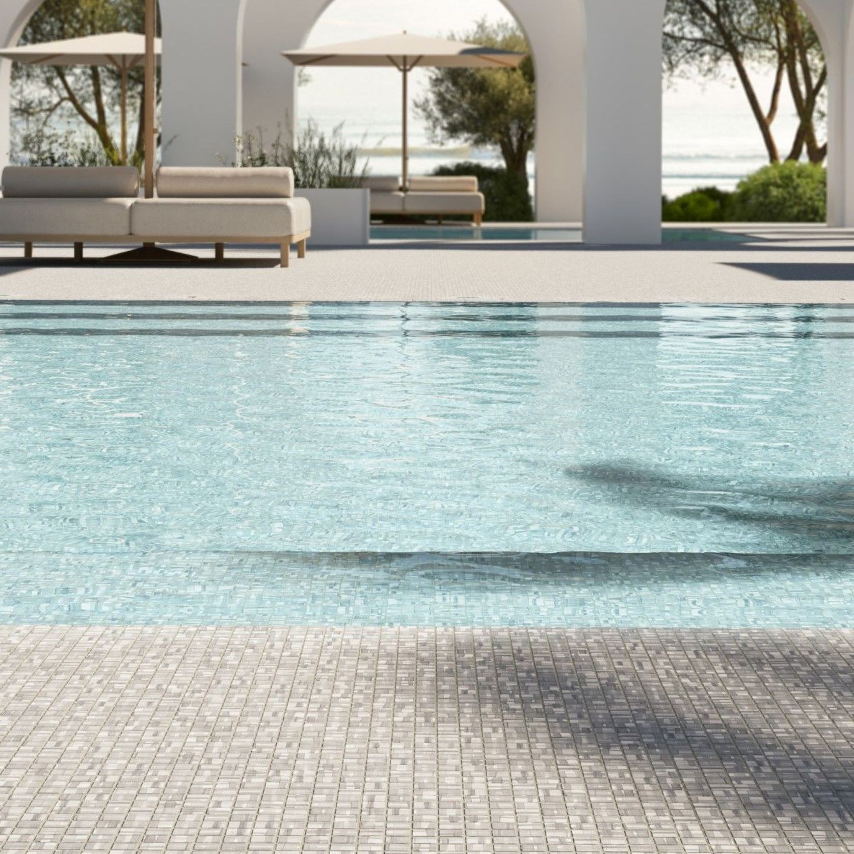 Stripes Tile | Aquarelle Collection by Ezarri gallery detail image