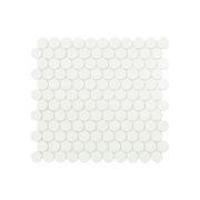 Circle White Pennyround Mosaic Tile gallery detail image