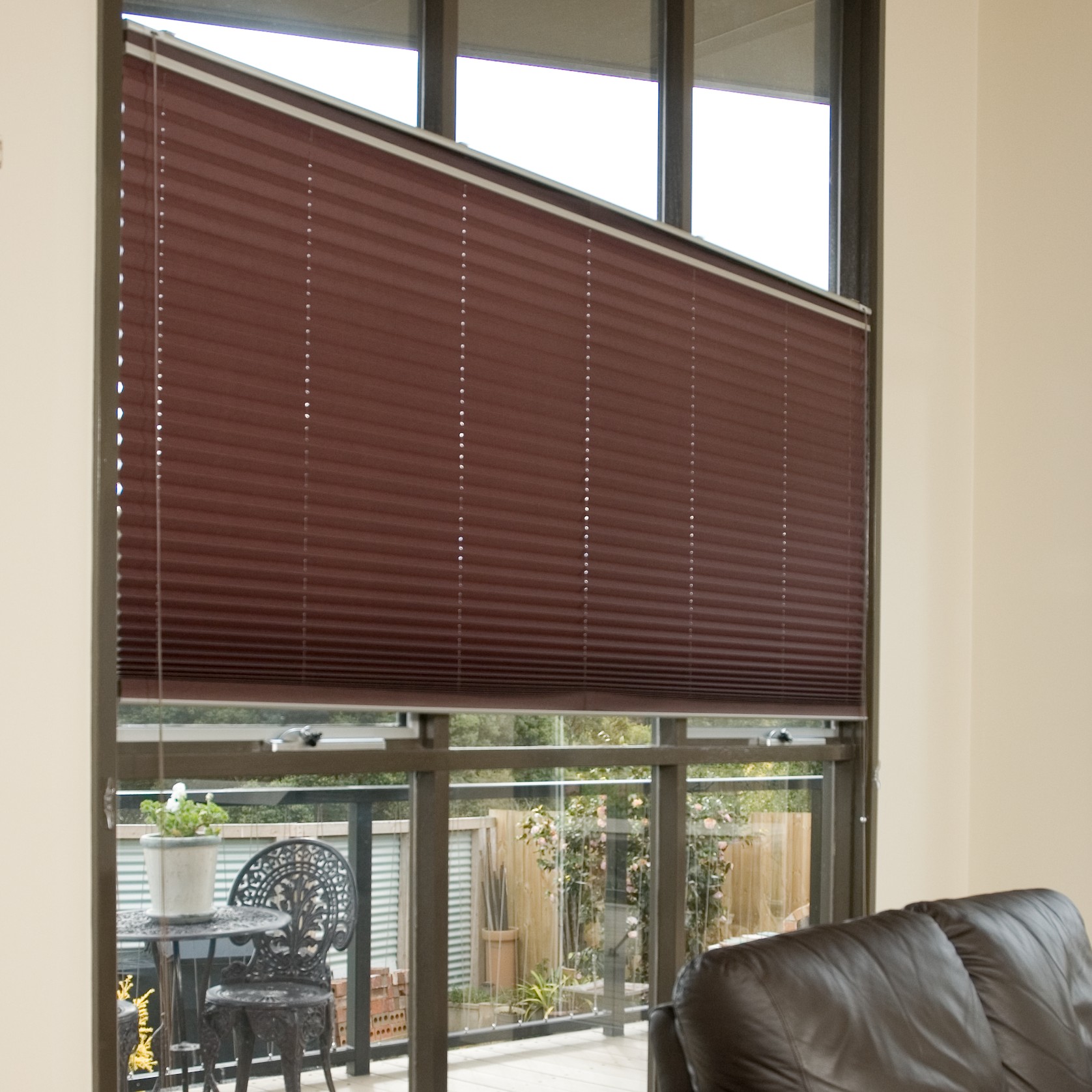 Triangle Horizontal Top Pleated Blind | Pleated Blinds gallery detail image