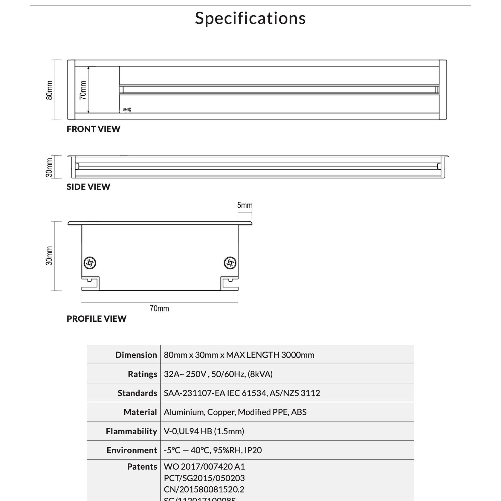 Line8 Power Track and Power Sockets gallery detail image