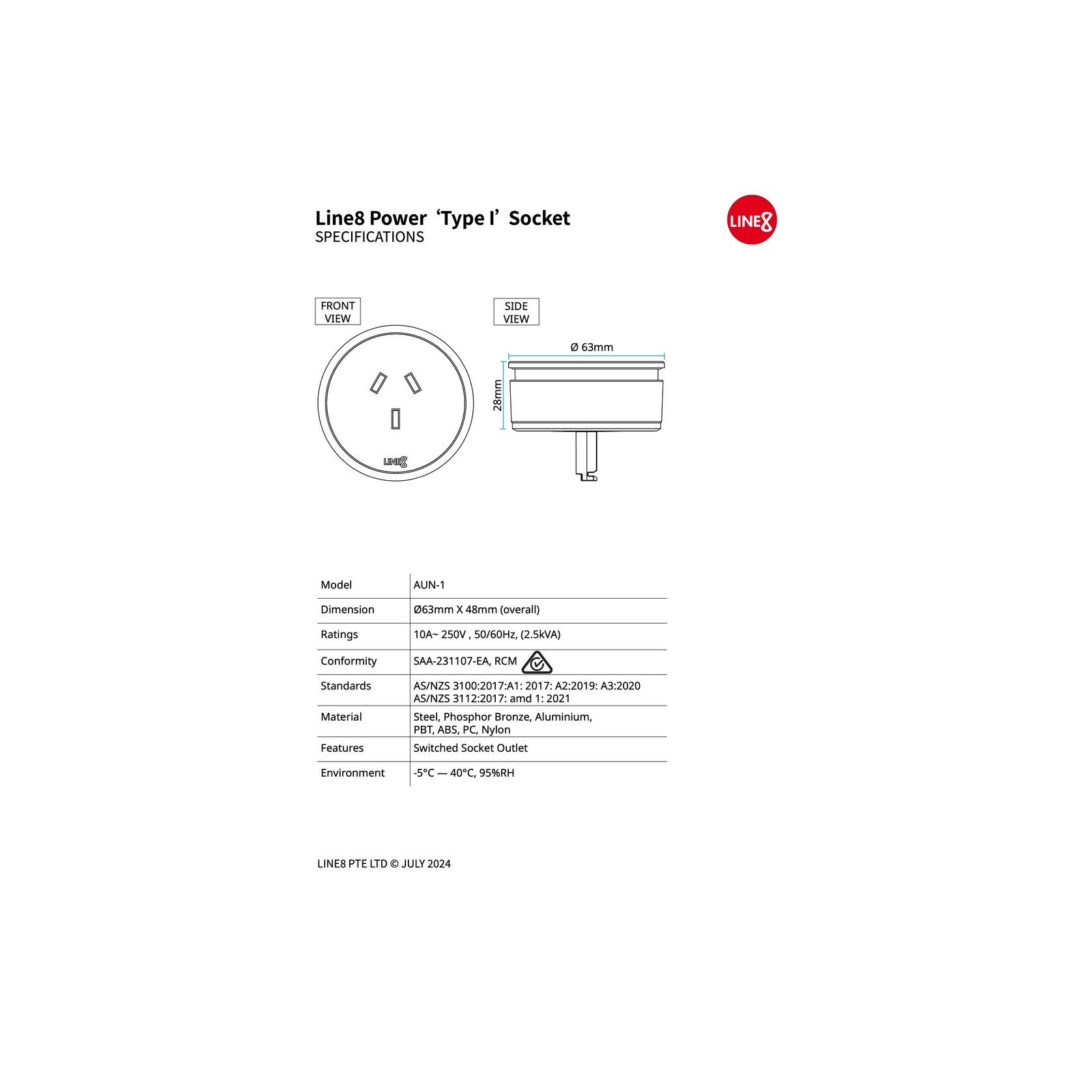 Line8 Power Track and Power Sockets gallery detail image