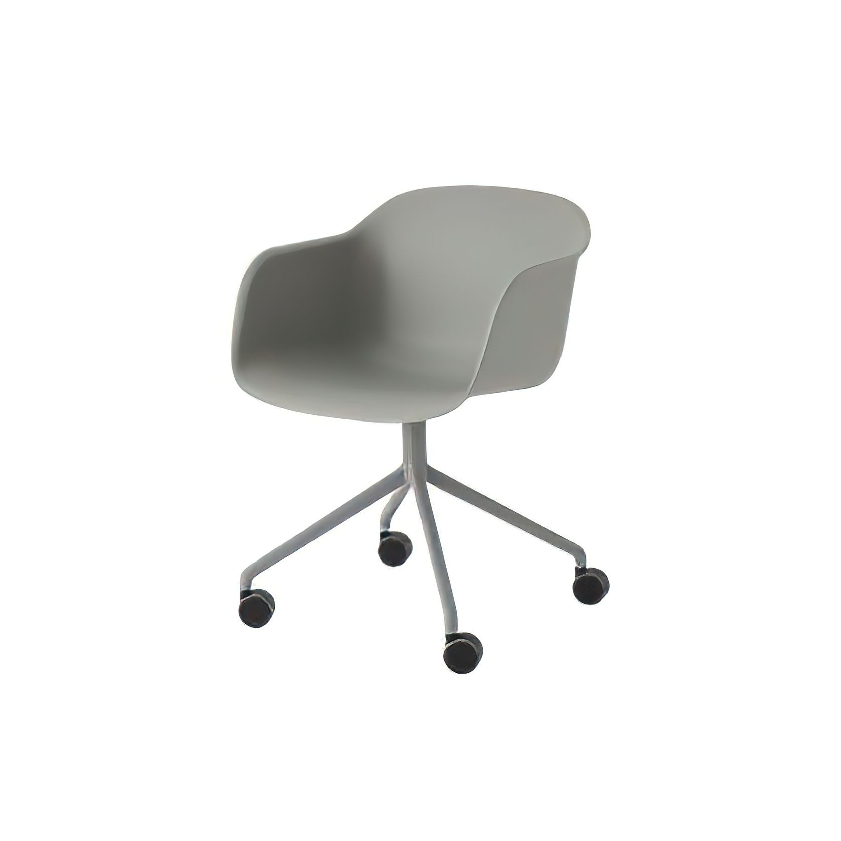 Fiber Armchair Swivel Base w/Castors gallery detail image