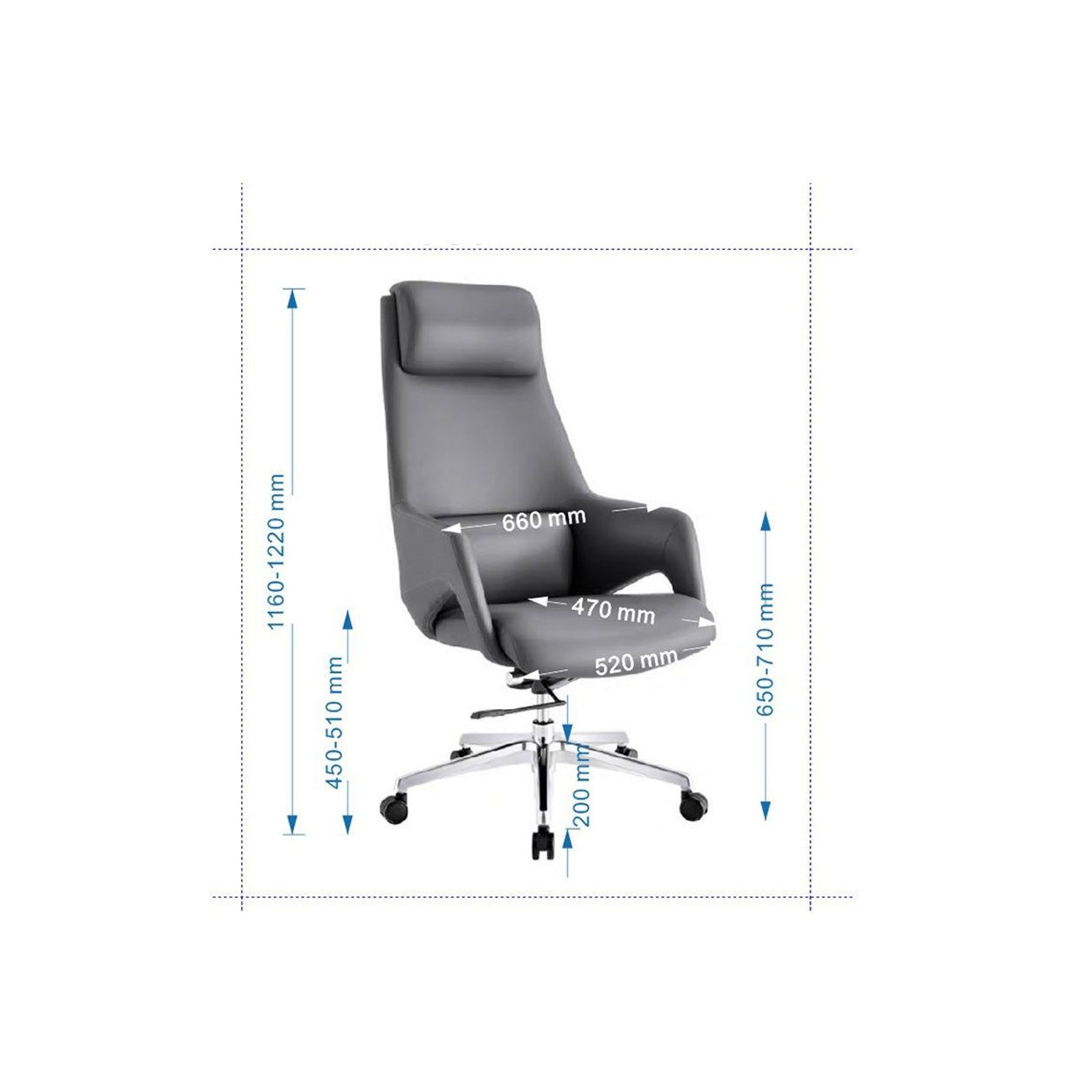 RONAN Executive Office Chair - Dark Grey gallery detail image