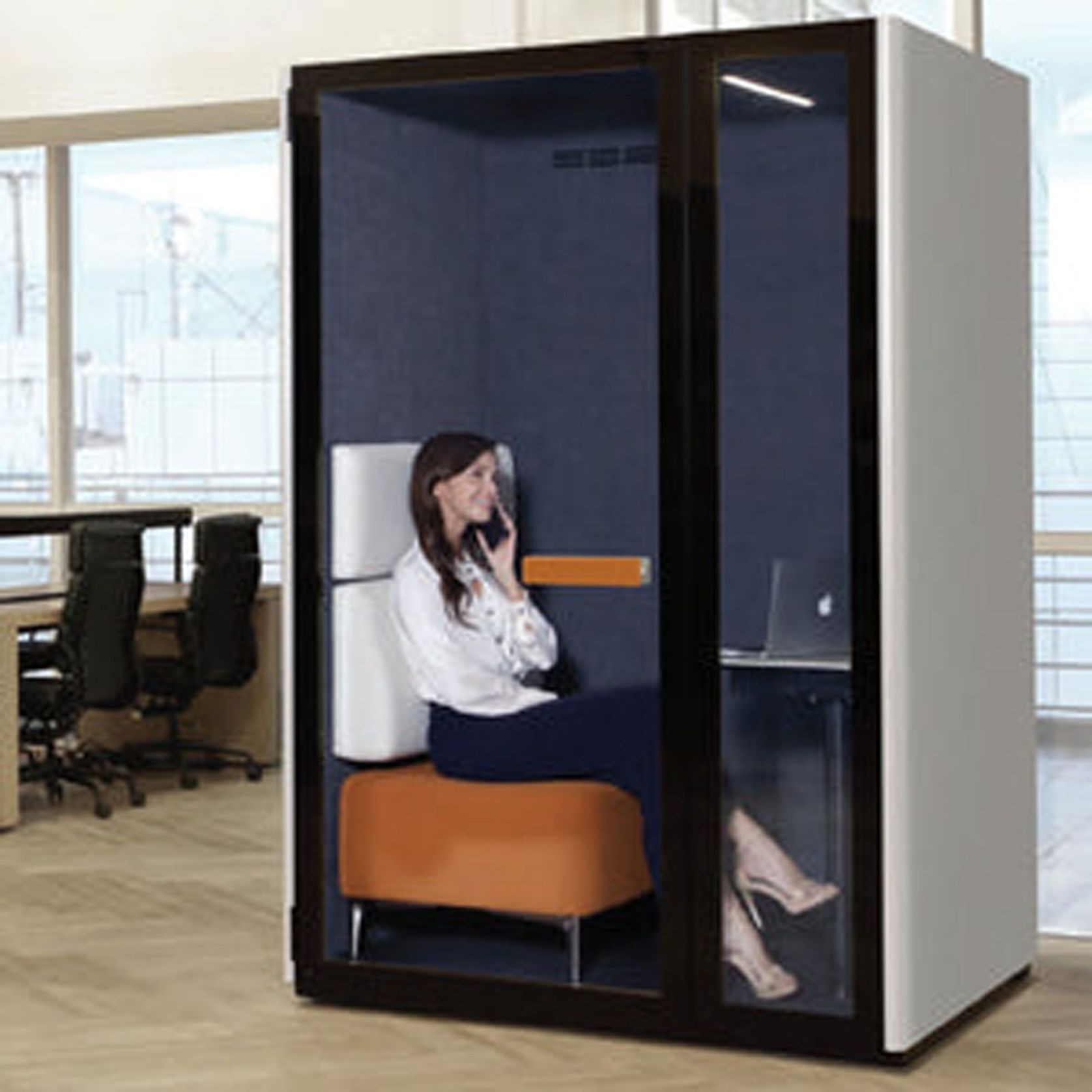 SERIES 2 W-POD 1 Person Work Pod Includes Desk gallery detail image