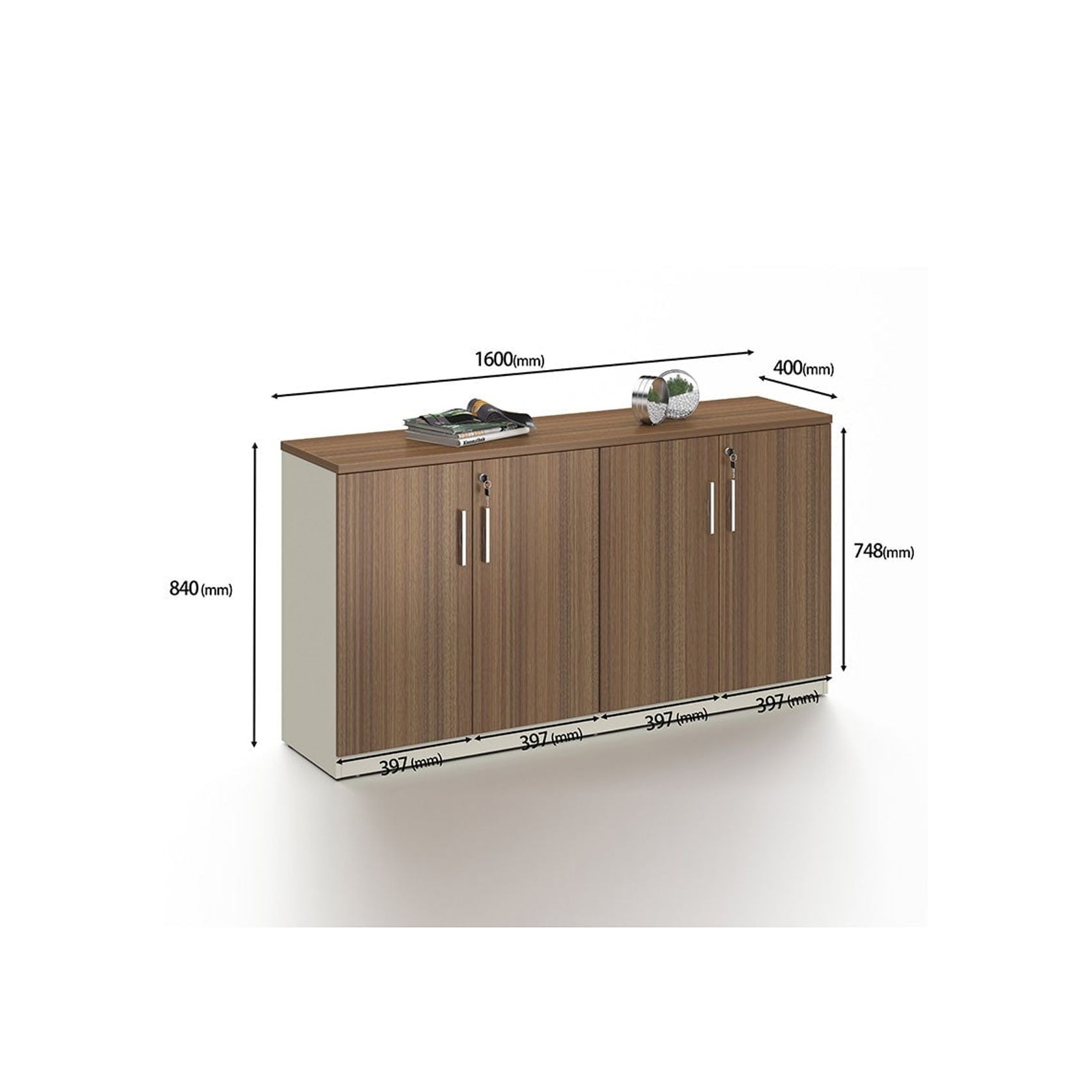 ANDERSON Credenza Cabinet 160cm - Australian Gold Oak & Beige gallery detail image