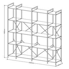 Axel 4PCE Shelving Unit Tall | Black Steel & Natural gallery detail image
