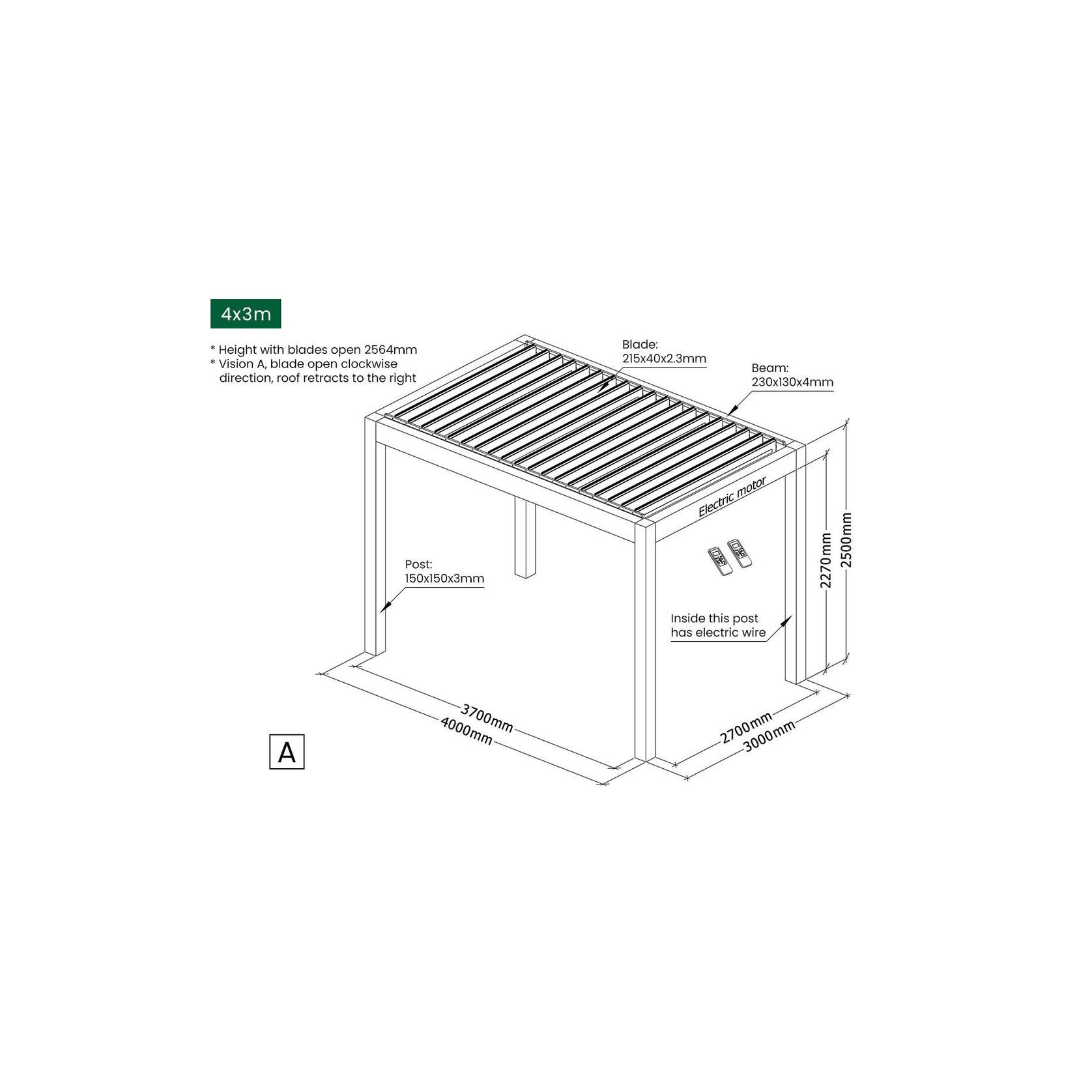 Mediterranean-PRO MAX Motorised Retractable Louvre Roof System gallery detail image