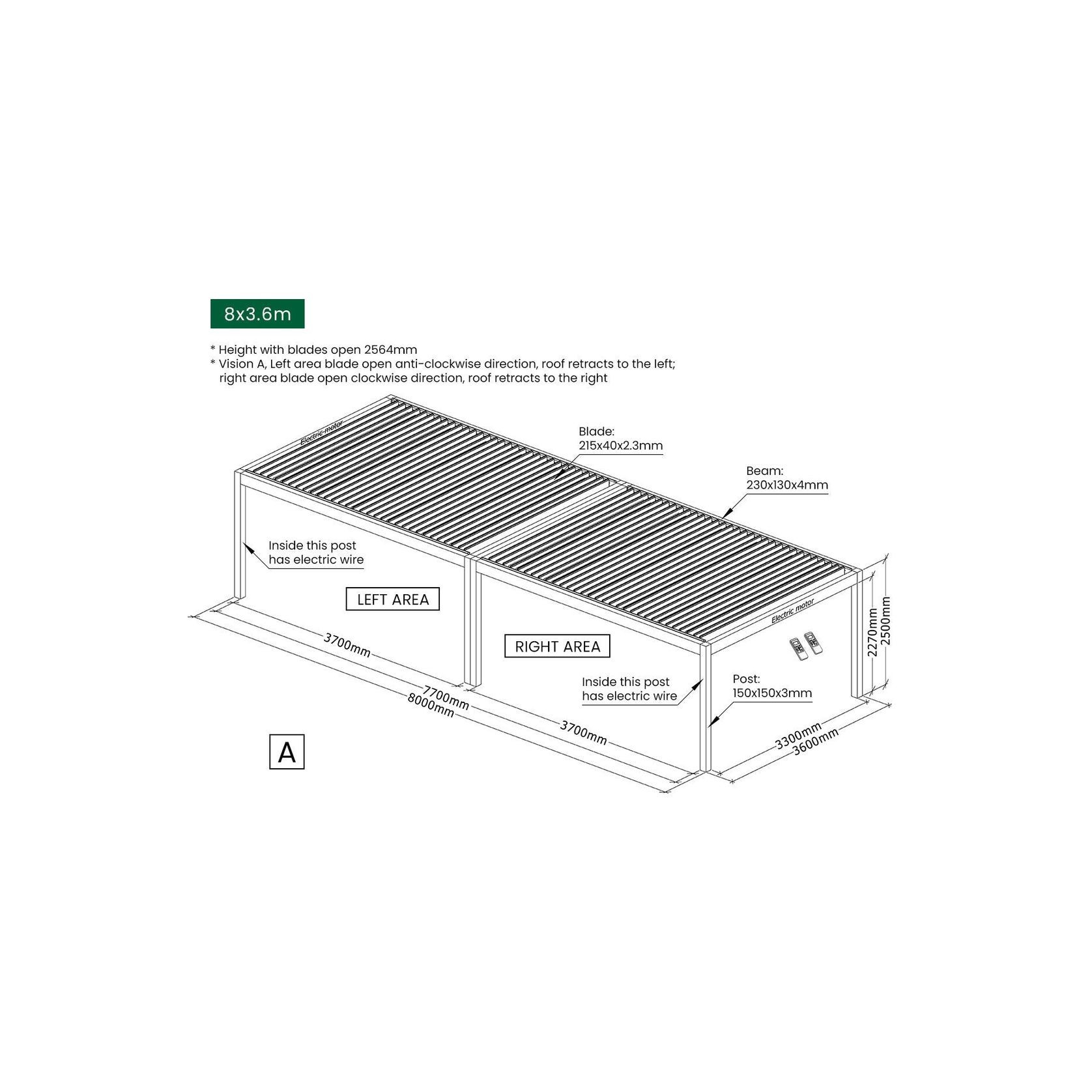 Mediterranean-PRO MAX Motorised Retractable Louvre Roof System gallery detail image