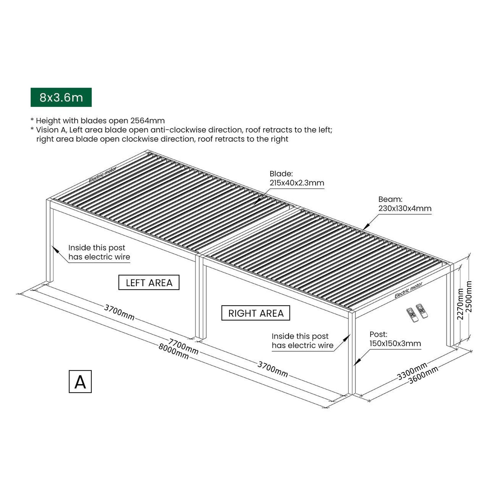 Mediterranean-PRO MAX Motorised Retractable Louvre Roof System gallery detail image