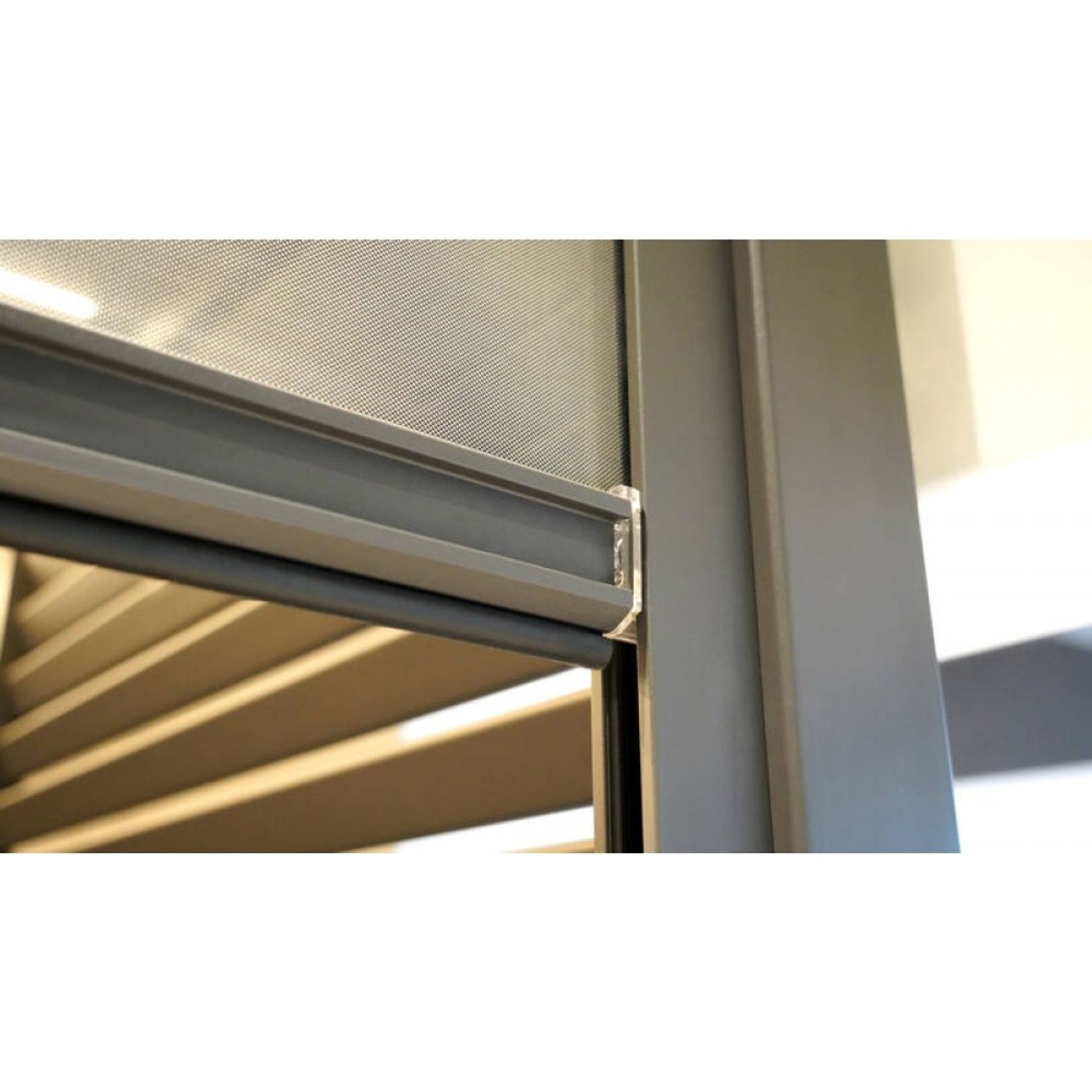 Louvred Roof Manual Curtain Blind 400 L x 250 H cm gallery detail image