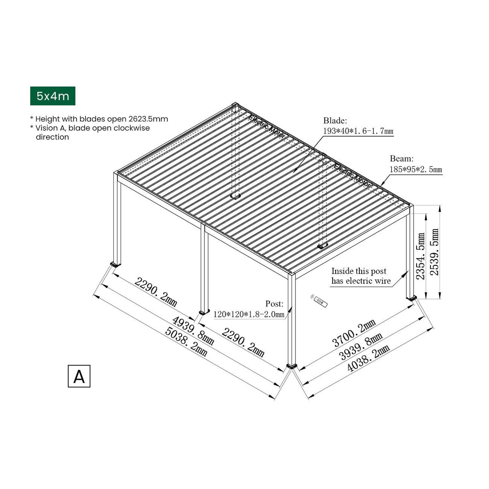 Caribbean Motorised Freestanding Louvre Roof Aluminium Pergola gallery detail image