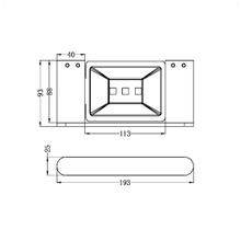 Bianca Shower Rail | Brushed Gold gallery detail image