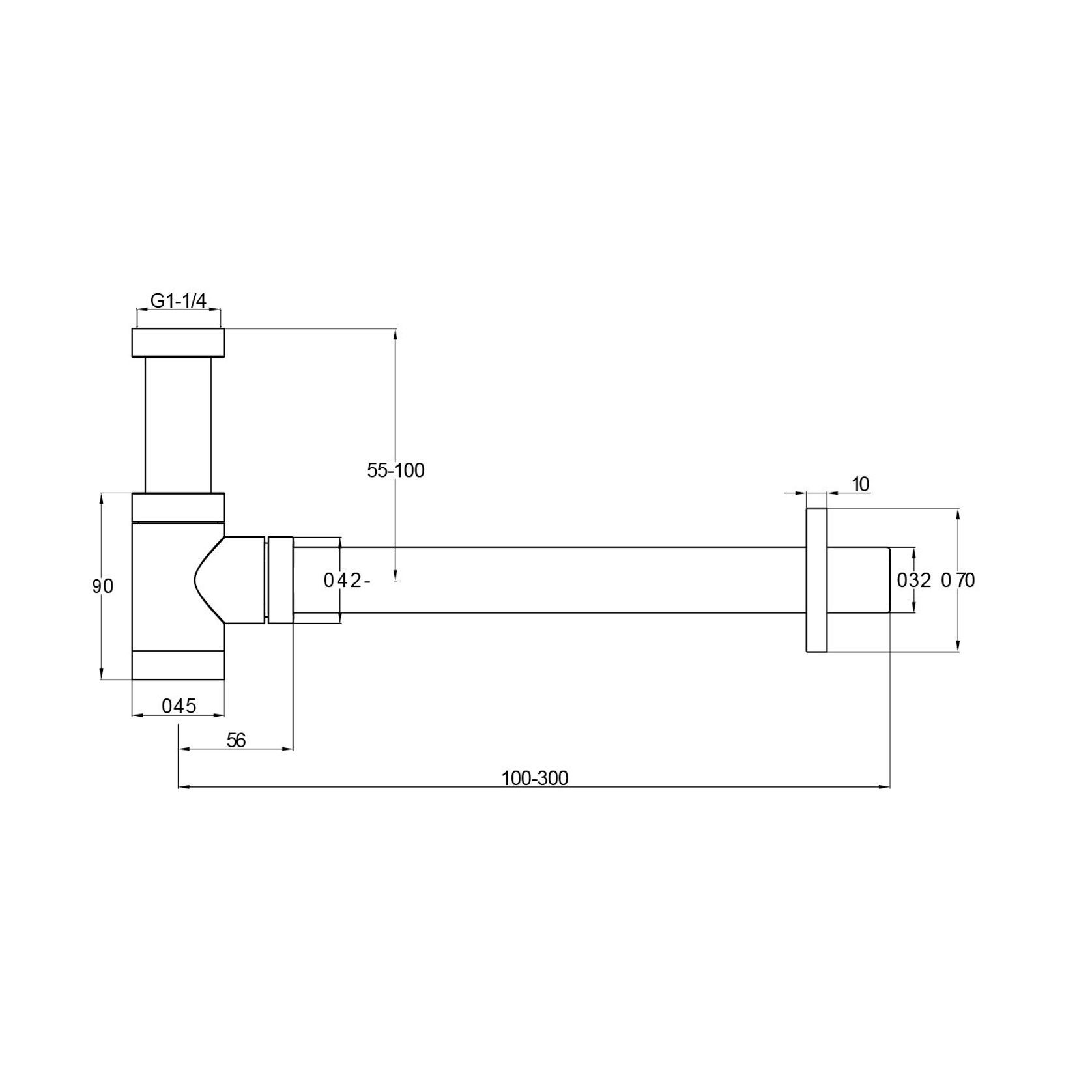 32mm Bottle Trap Brushed Copper gallery detail image
