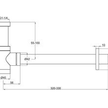 32mm Bottle Trap Brushed Stainless gallery detail image