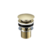 Clikclak Overflow Pop-Up Dome Waste Brushed Gold gallery detail image