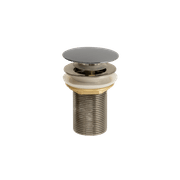 Clikclak Overflow Pop-Up Dome Waste Gun Metal gallery detail image