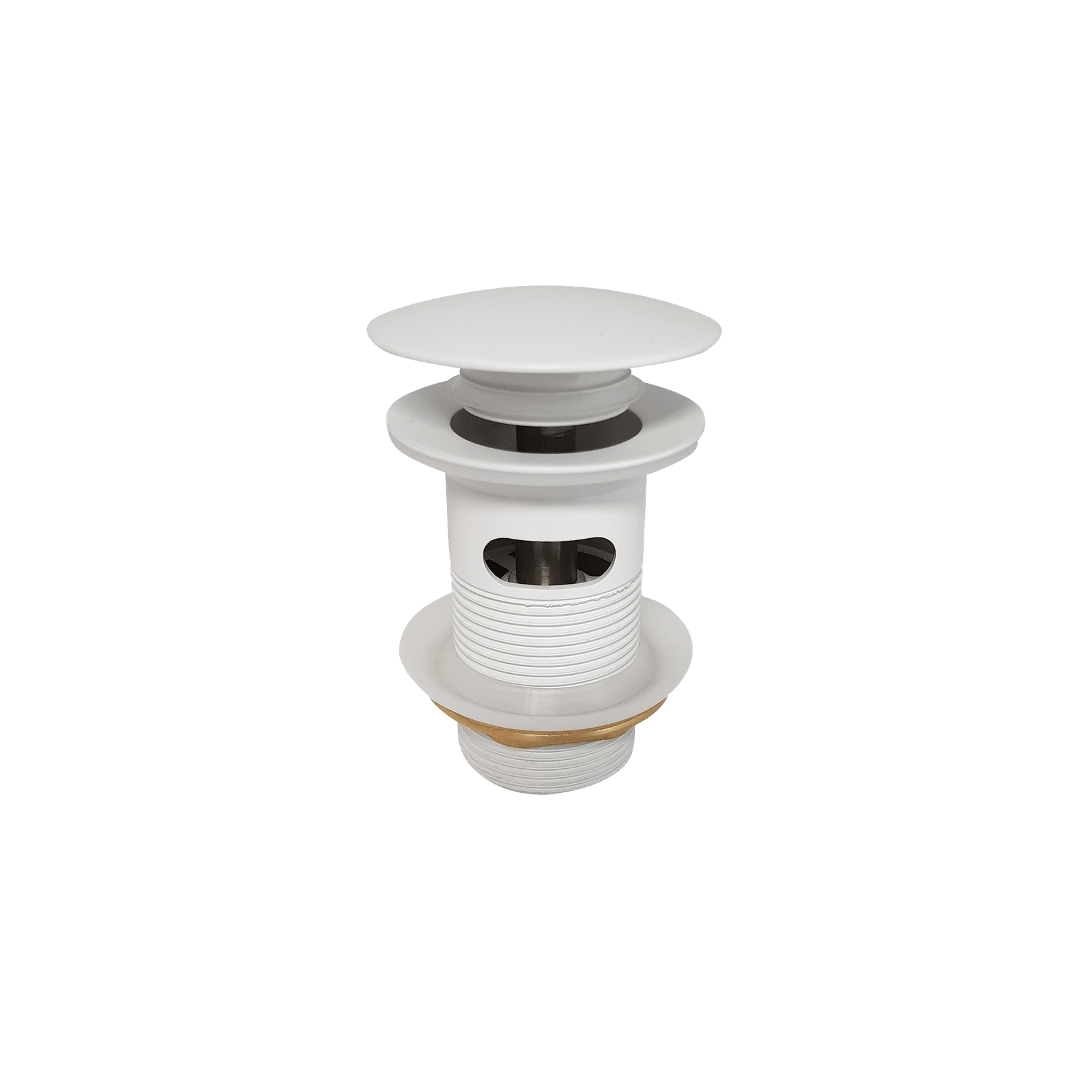 Clikclak Overflow Pop-Up Dome Waste Matte White gallery detail image