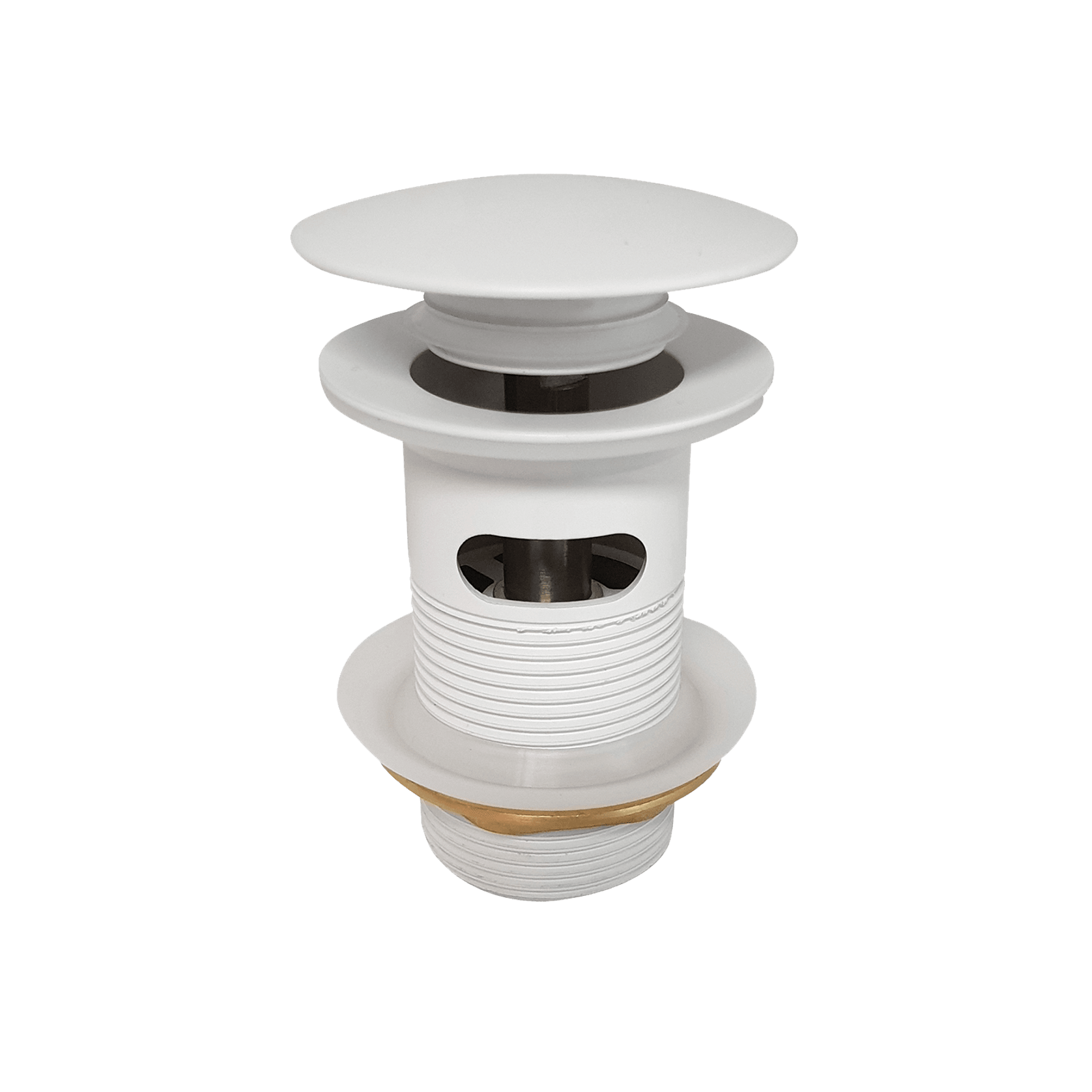 Clikclak Overflow Pop-Up Dome Waste Gloss White gallery detail image