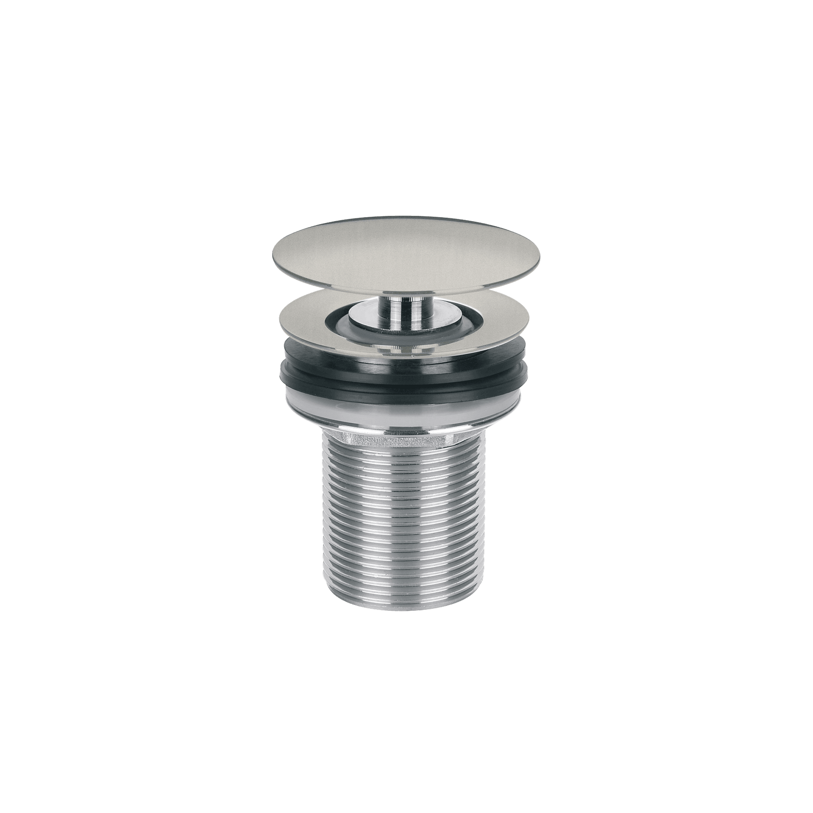 Clikclak Pop-Up Dome Waste Brushed Stainless gallery detail image